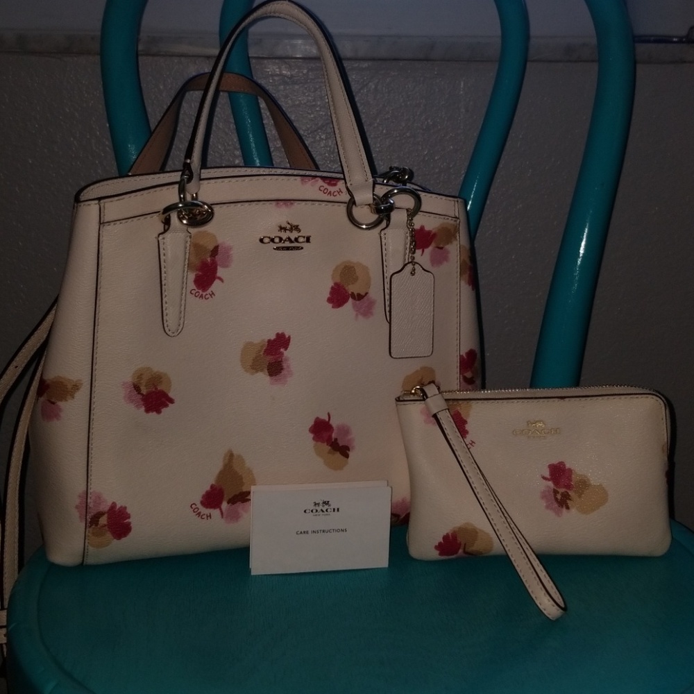 Coach purse and change wallet